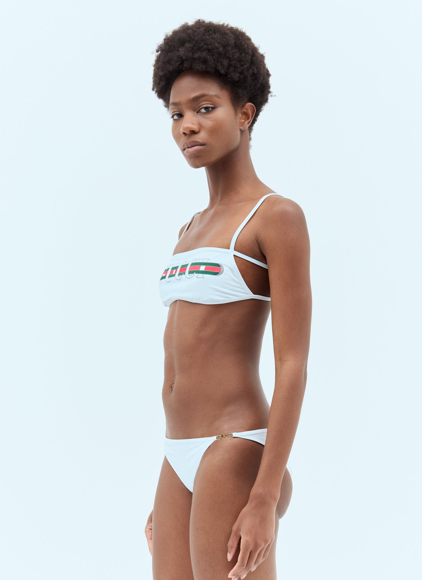 Gucci Women Logo Print Bikini Set