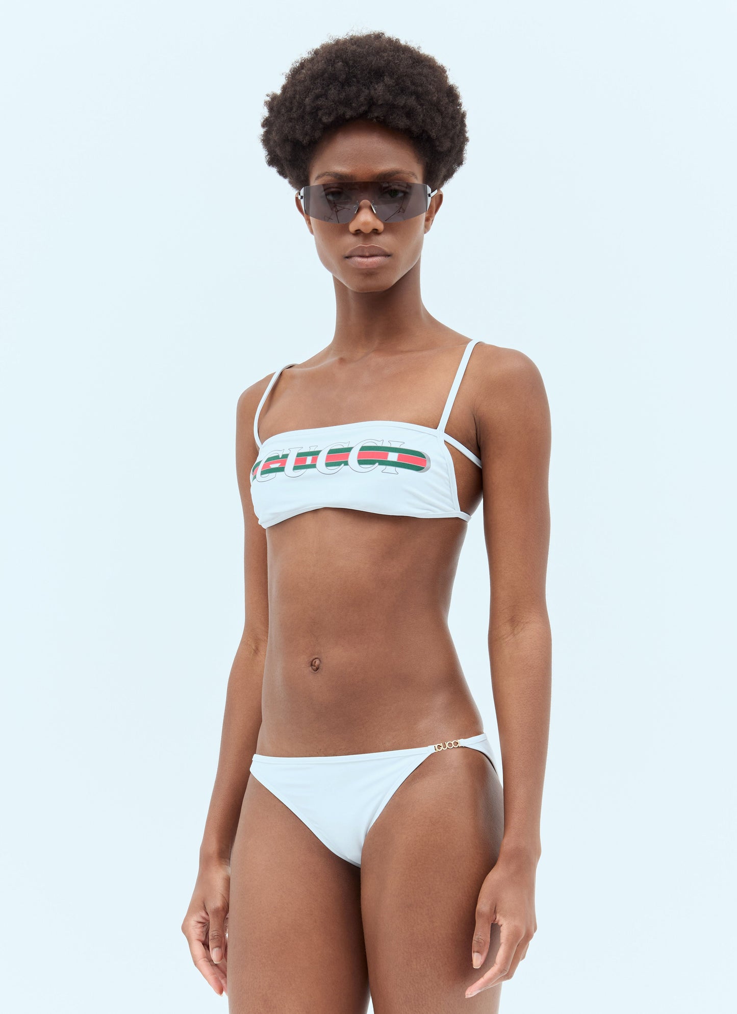 Gucci Women Logo Print Bikini Set