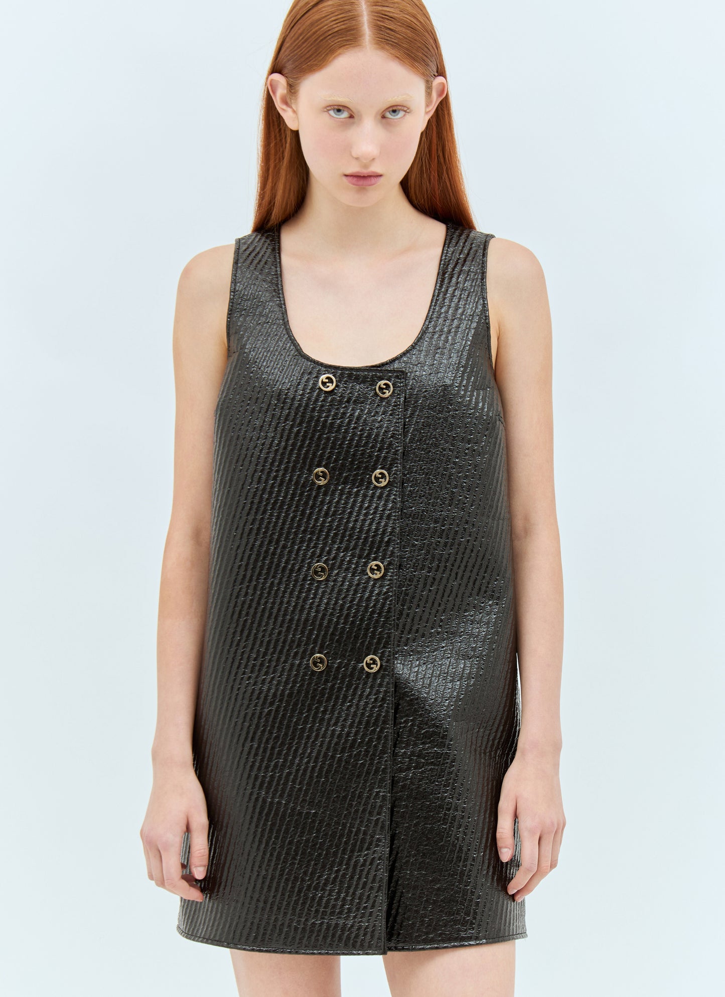 Gucci Women High-Shine Interlocking G Mini Dress
