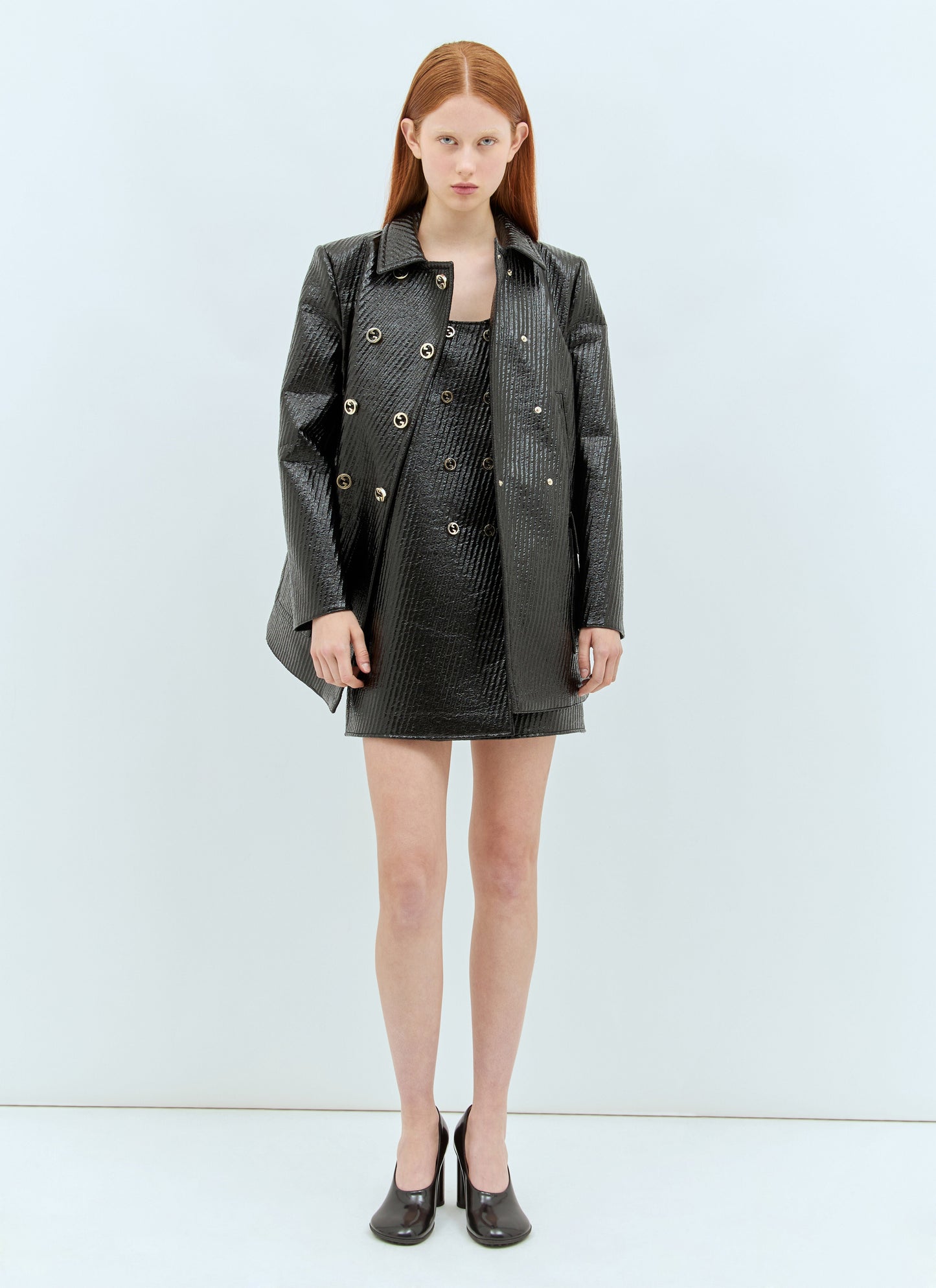 Gucci Women High-Shine Interlocking G Mini Dress