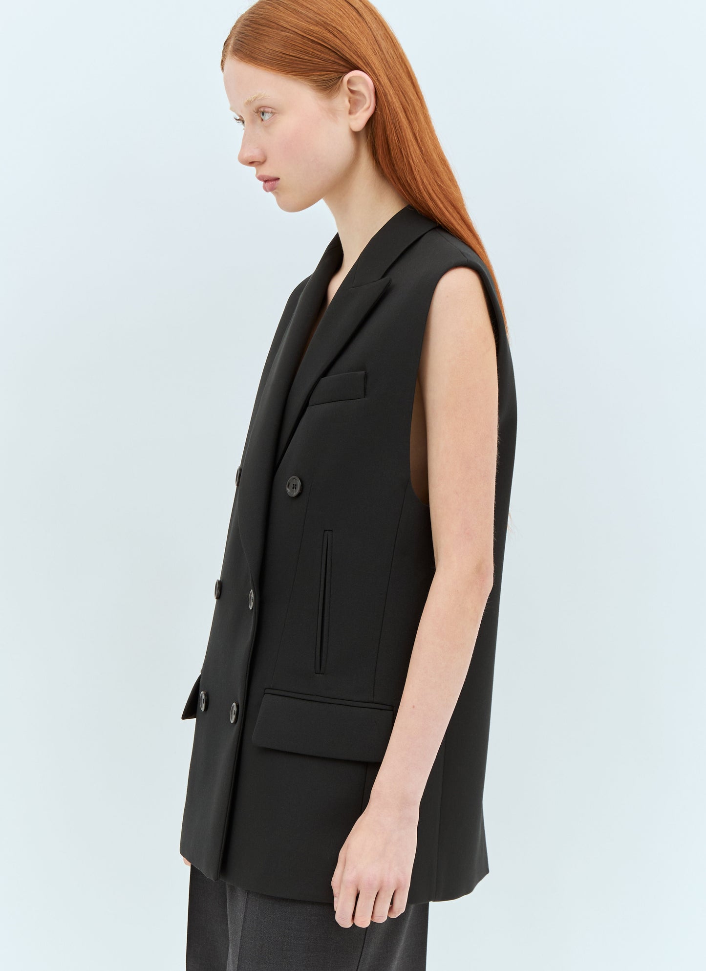 Gucci Women Wool Tailored Long Waistcoat