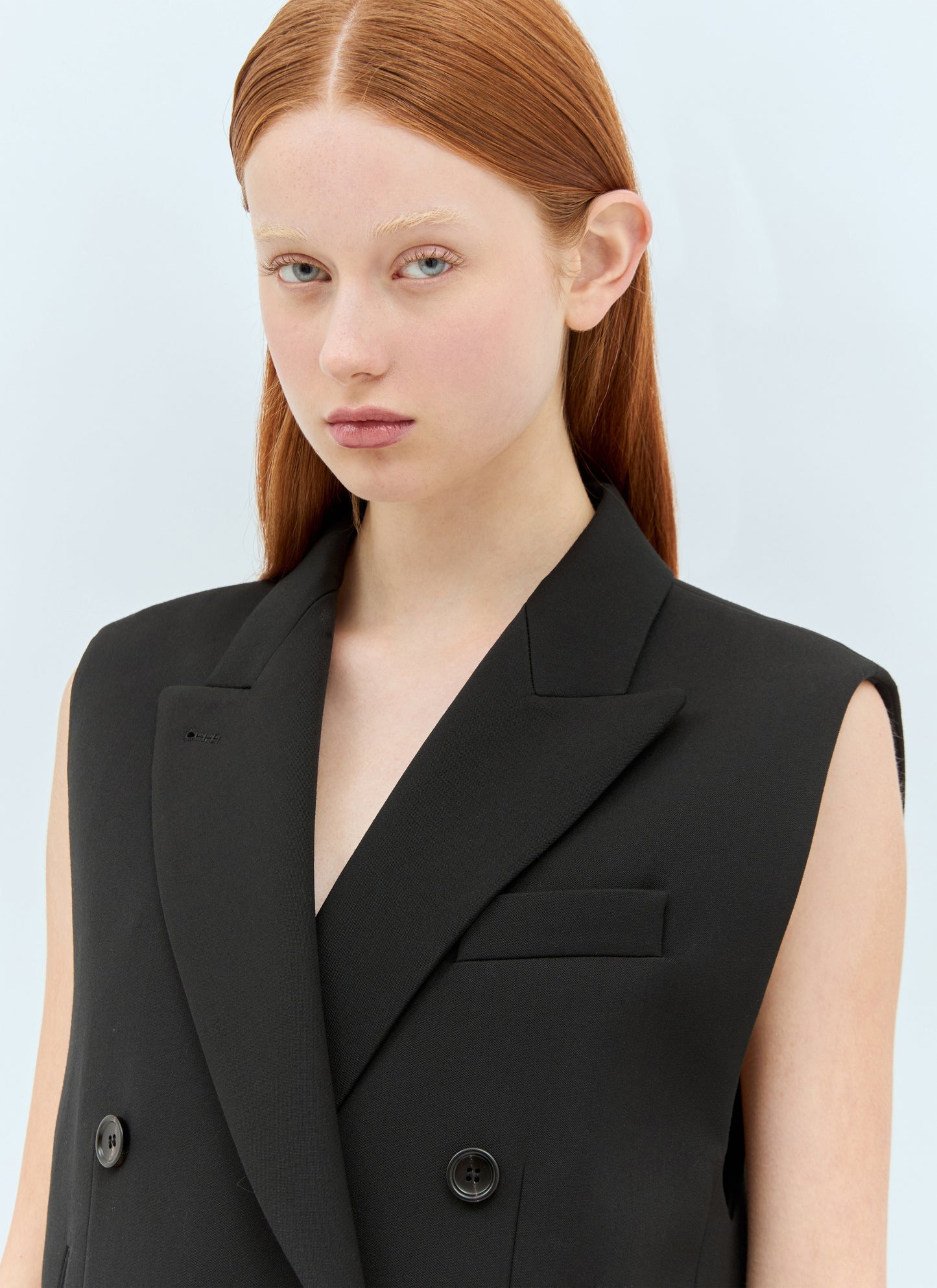 Gucci Women Wool Tailored Long Waistcoat