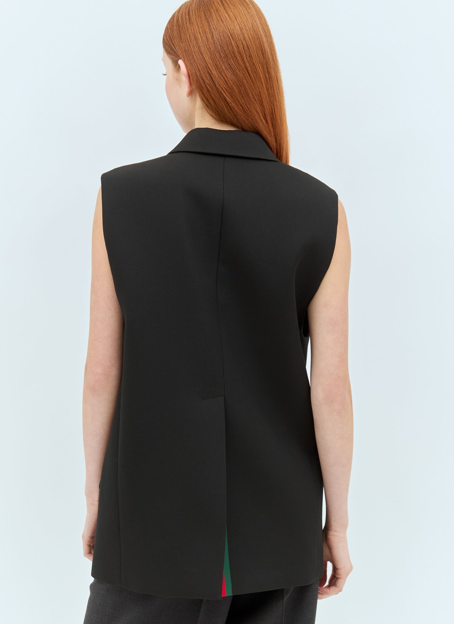 Gucci Women Wool Tailored Long Waistcoat