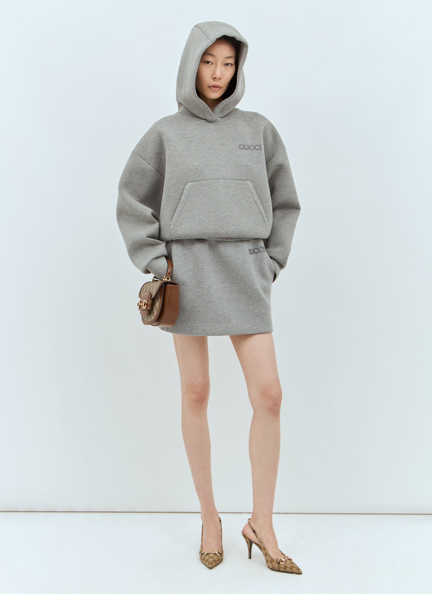 Gucci Women Jersey Hooded Sweatshirt