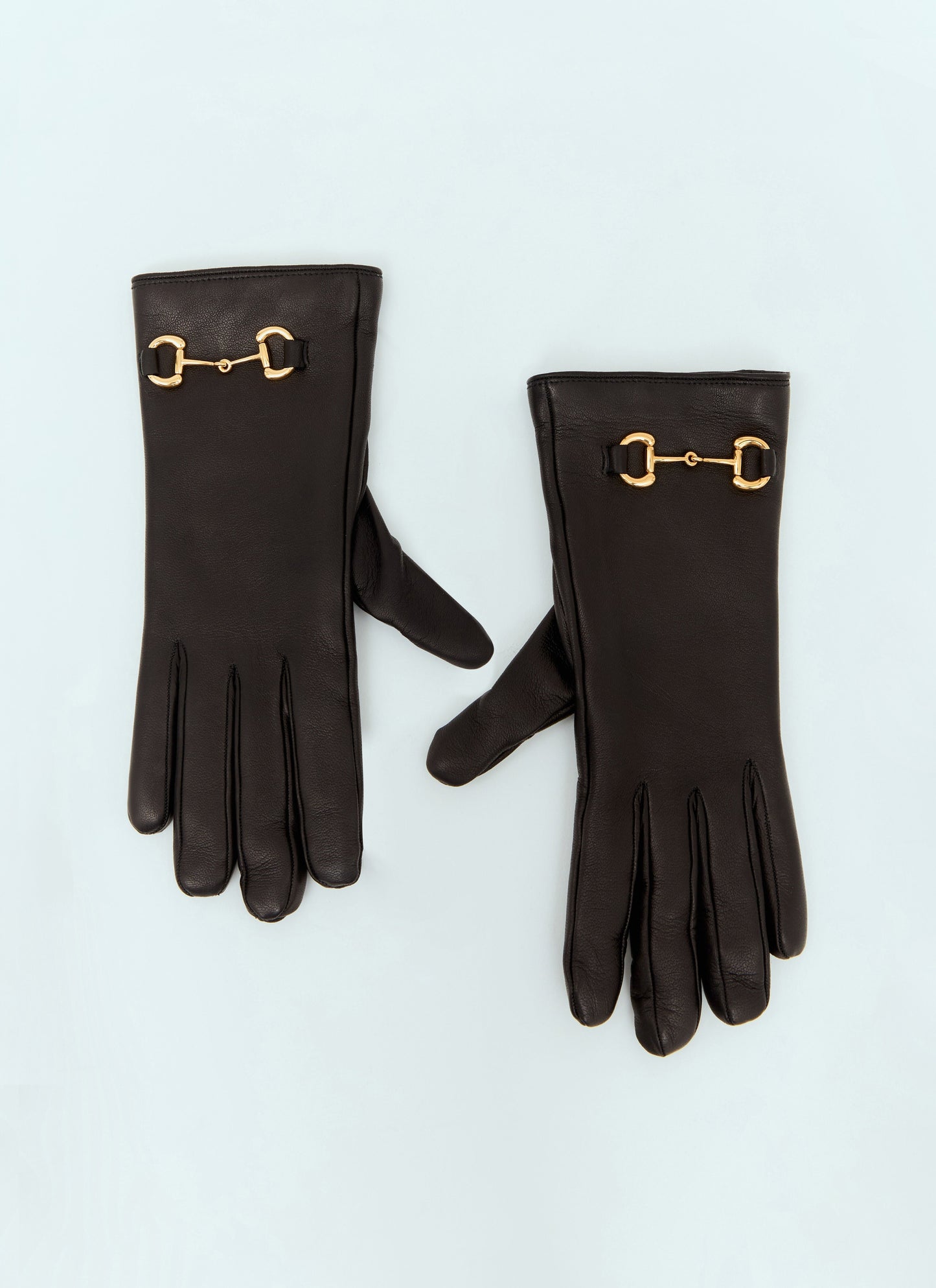 Gucci Women Leather Horsebit Gloves