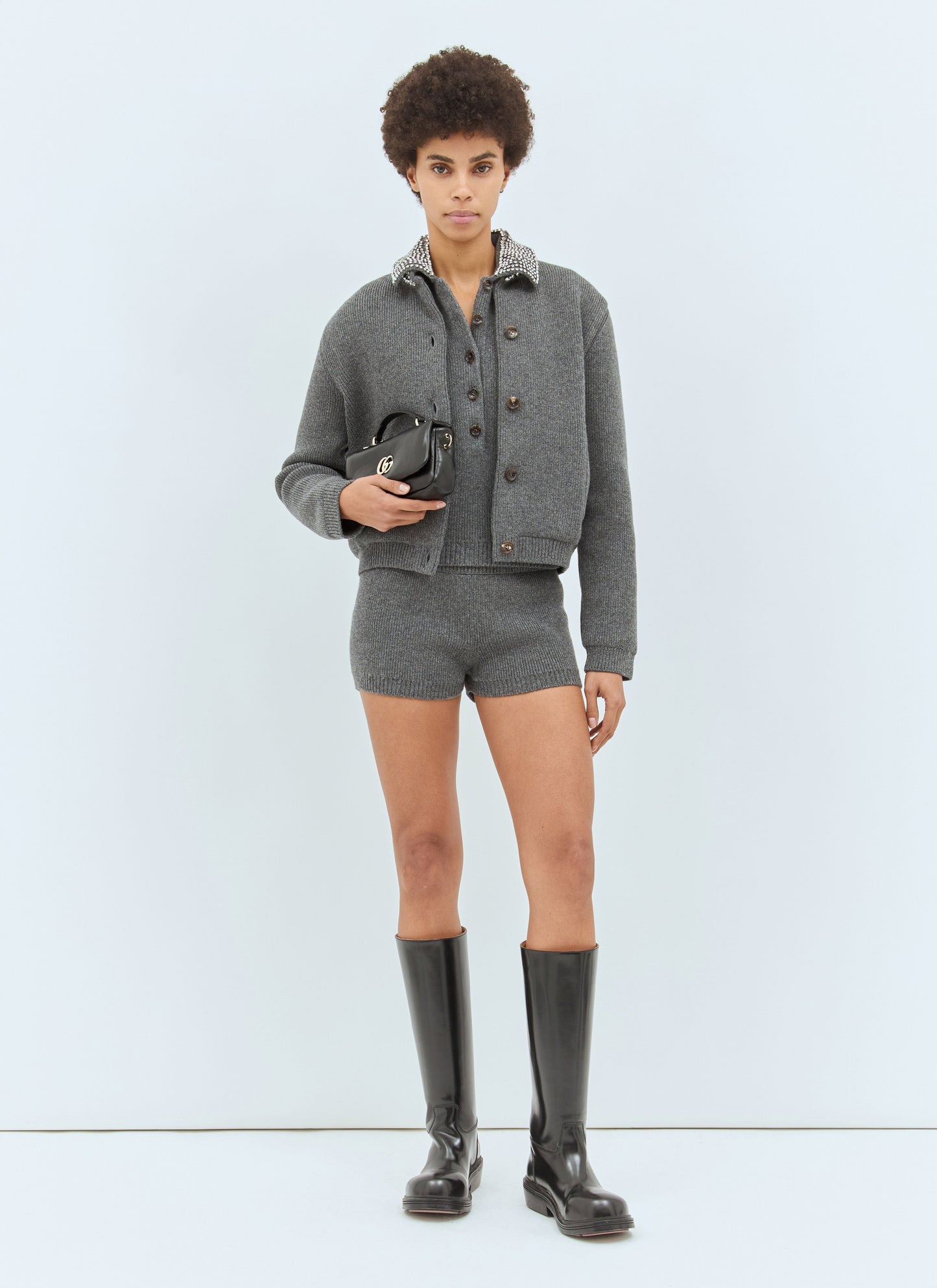 Gucci Women Rib Wool Shorts
