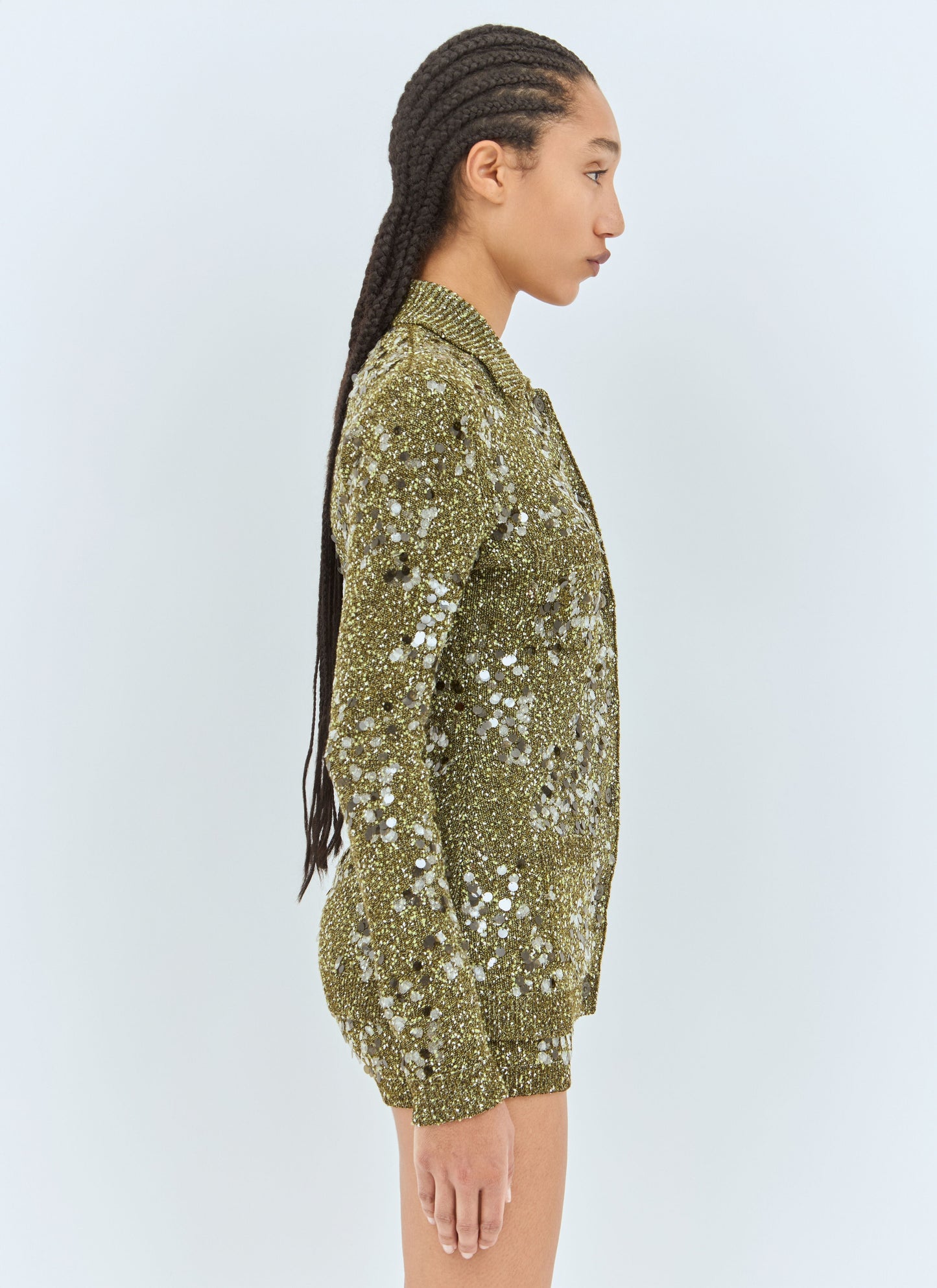 Gucci Women Tweed Blend Polo Cardigan