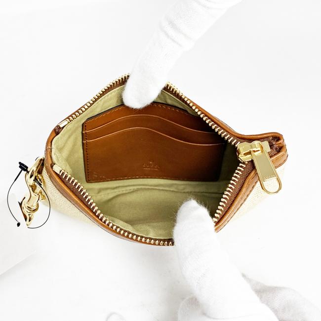 Gucci Vintage GG Web Wristlet Pouch in Beige