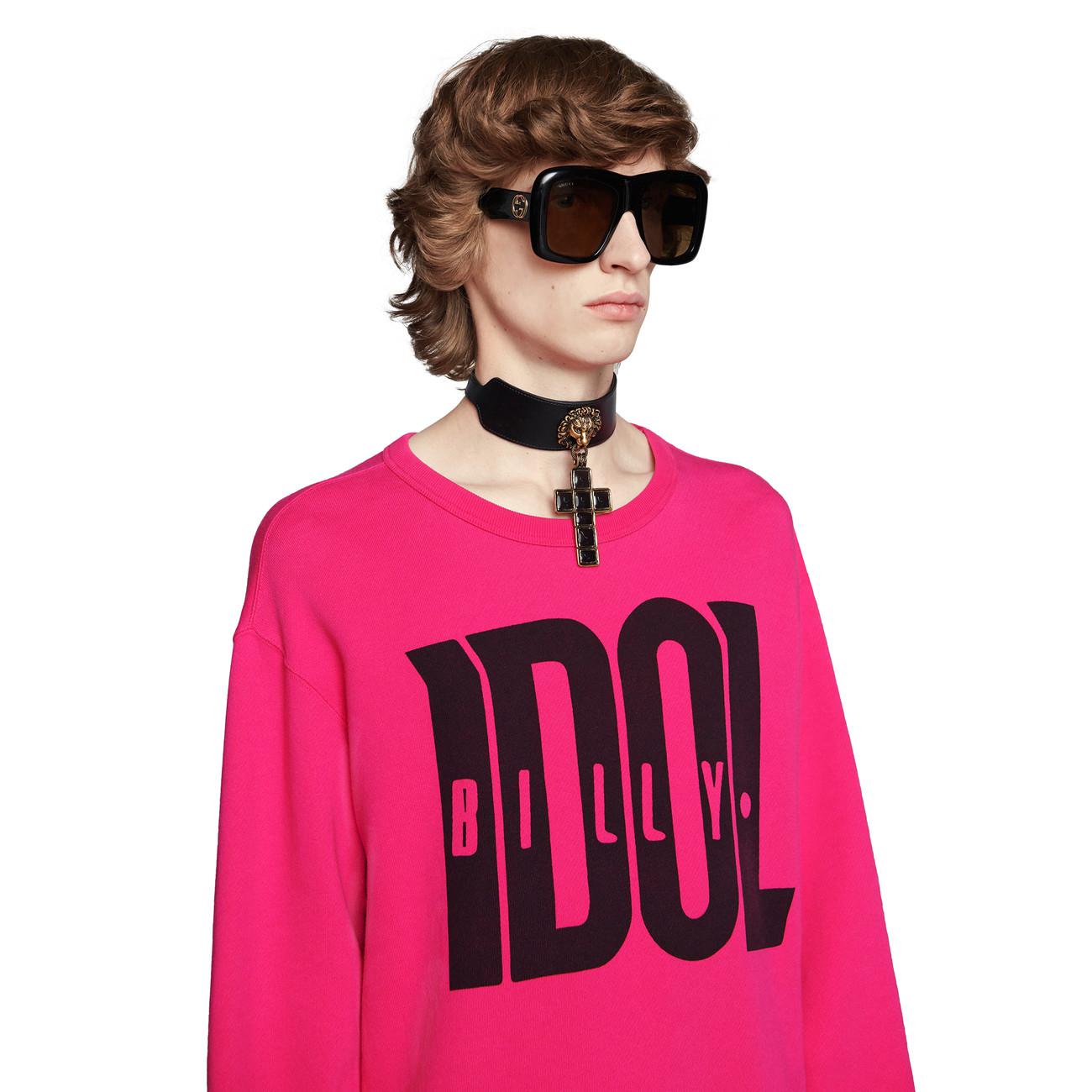 Gucci Billy Idol Crewneck Sweatshirt in Pink