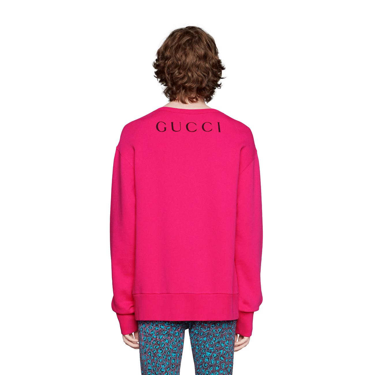 Gucci Billy Idol Crewneck Sweatshirt in Pink