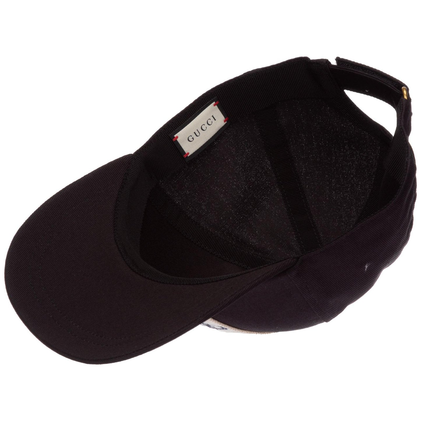 Gucci Worldwide Patch Canvas Baseball Cap in Black