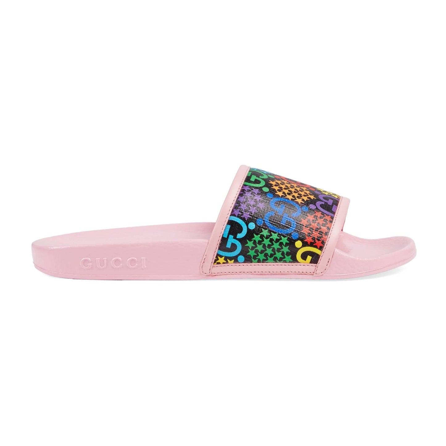 Gucci GG Psychedelic Slide Sandals in Pink