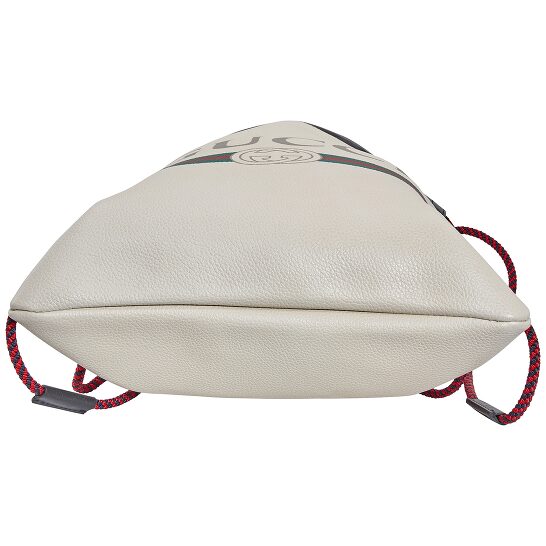 Gucci Logo-Print Drawstring Backpack in White
