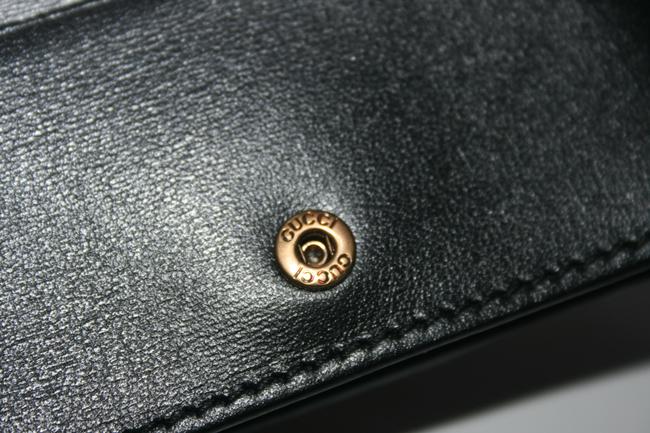 Gucci GG Marmont Web Quilted Card Case Wallet in Black