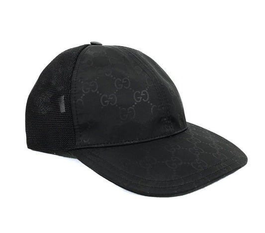Gucci GG Guccissima Nylon Baseball Cap in Black