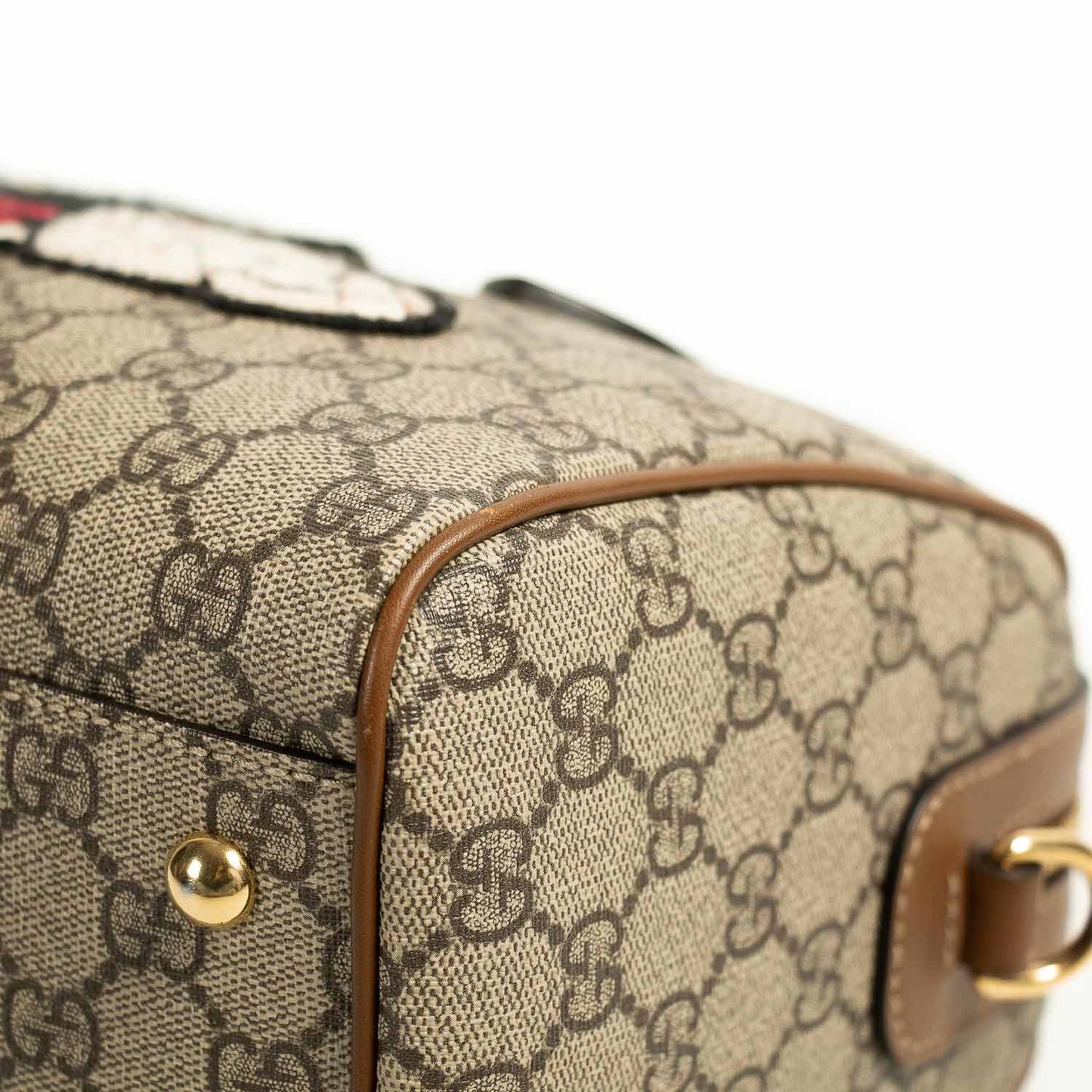 Gucci GG Supreme Embroidered Small Boston Bag