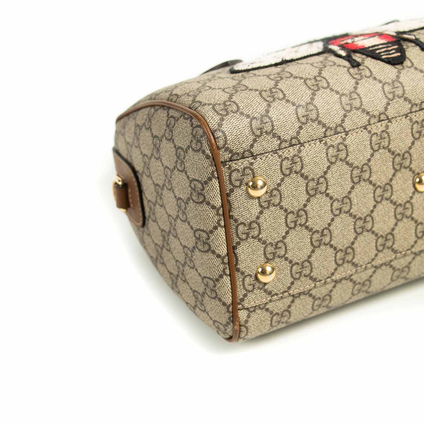 Gucci GG Supreme Embroidered Small Boston Bag