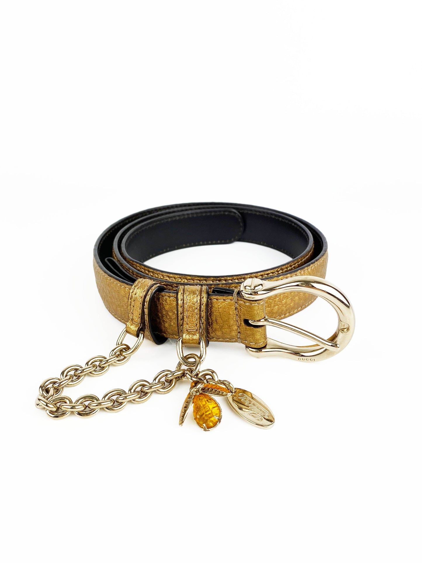 Gucci Bronze Bee Belt 80