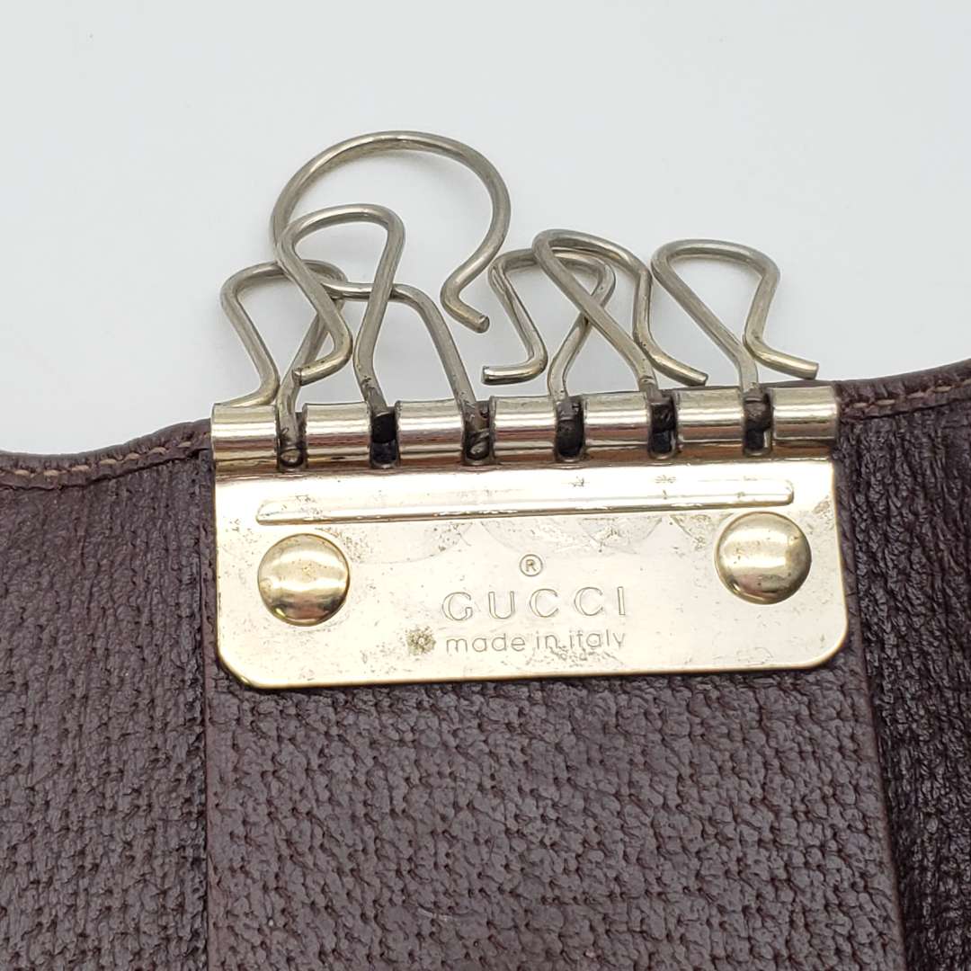 Gucci Canvas Leather Key Case