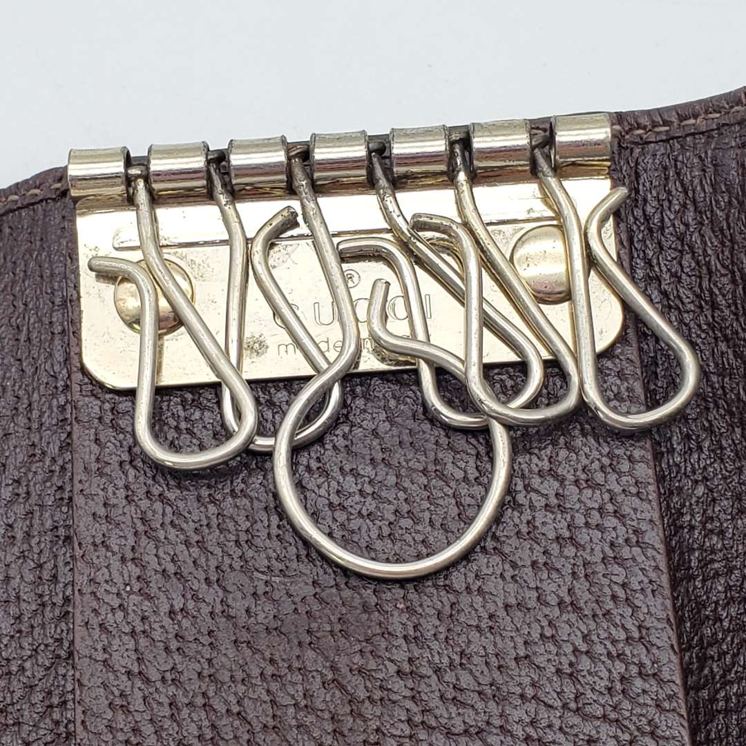 Gucci Canvas Leather Key Case