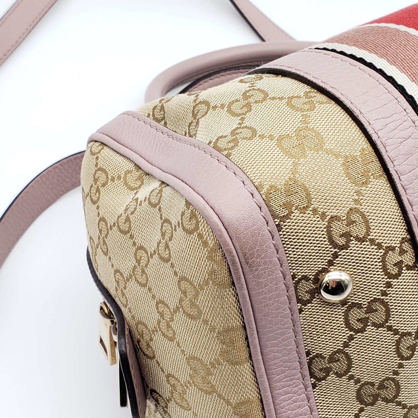 Gucci Canvas Small Vintage Boston Bag