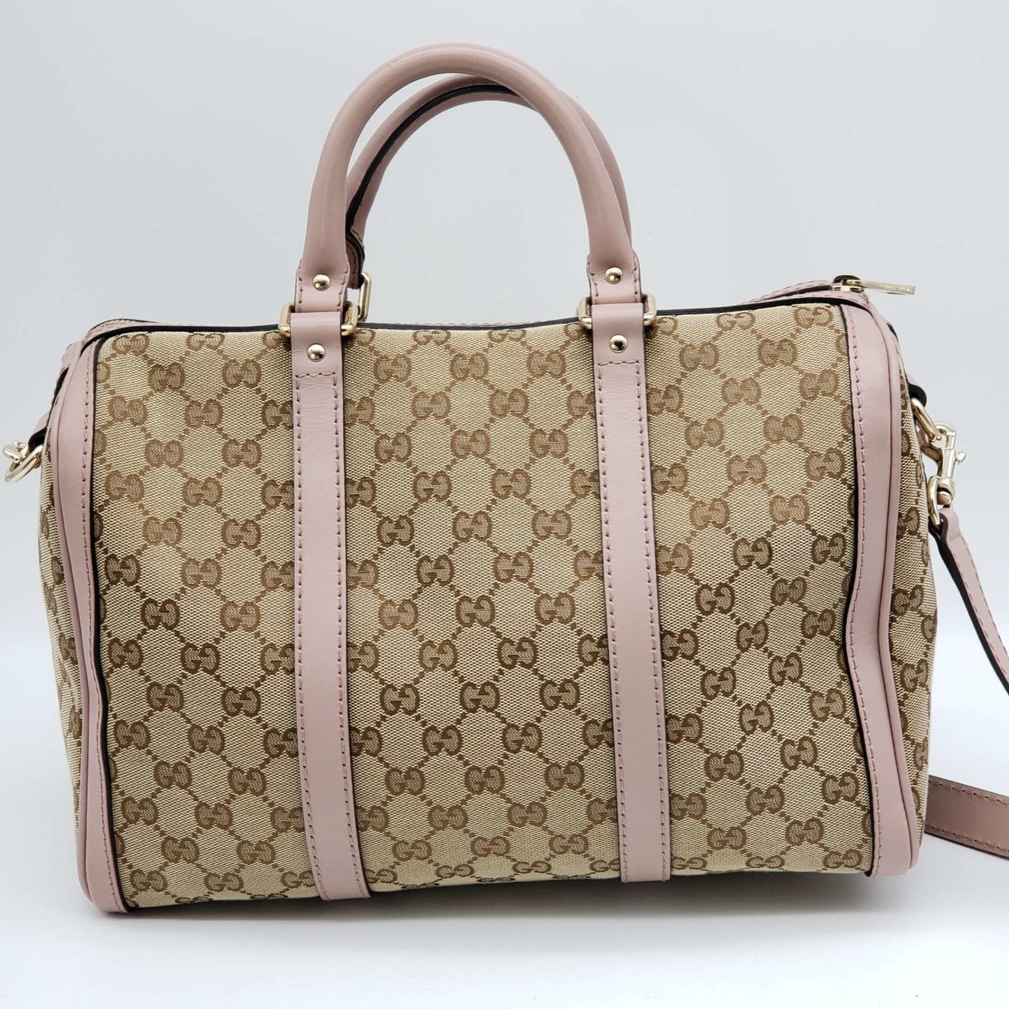Gucci Canvas Vintage Medium Boston Shoulder, Crossbody & Hand Bag