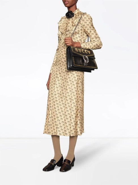 Gucci Dionysus Sega Moon Stars Shoulder Bag in Black