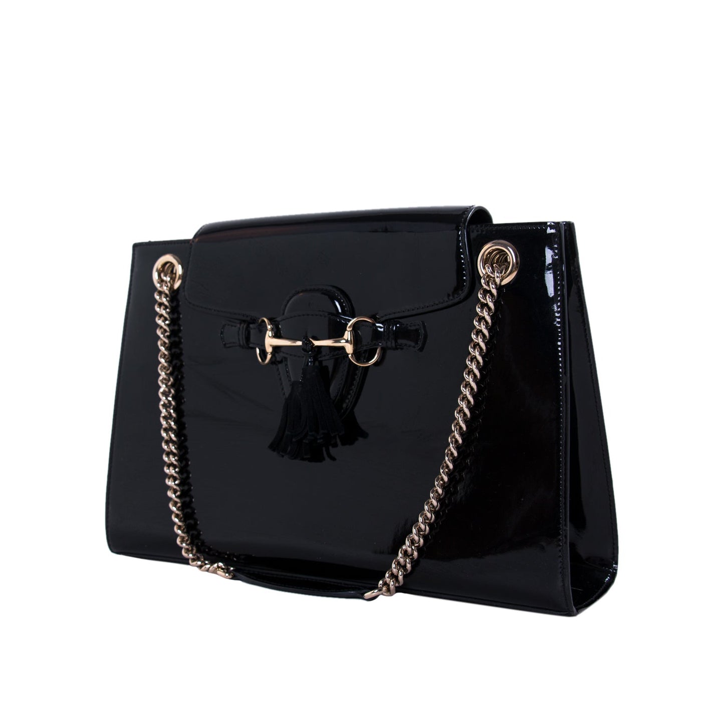Gucci Emily Large Patent Leather Shoulder Bag