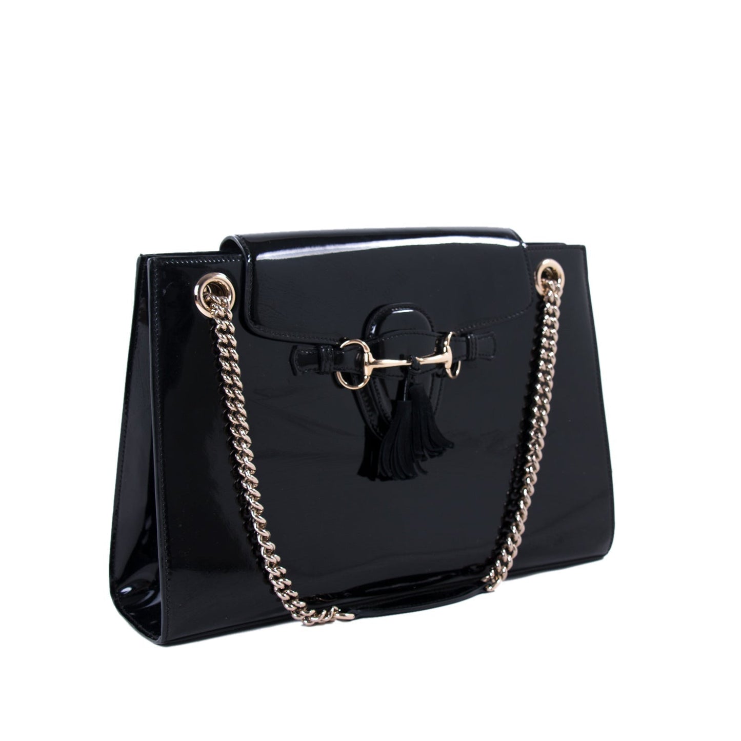 Gucci Emily Large Patent Leather Shoulder Bag