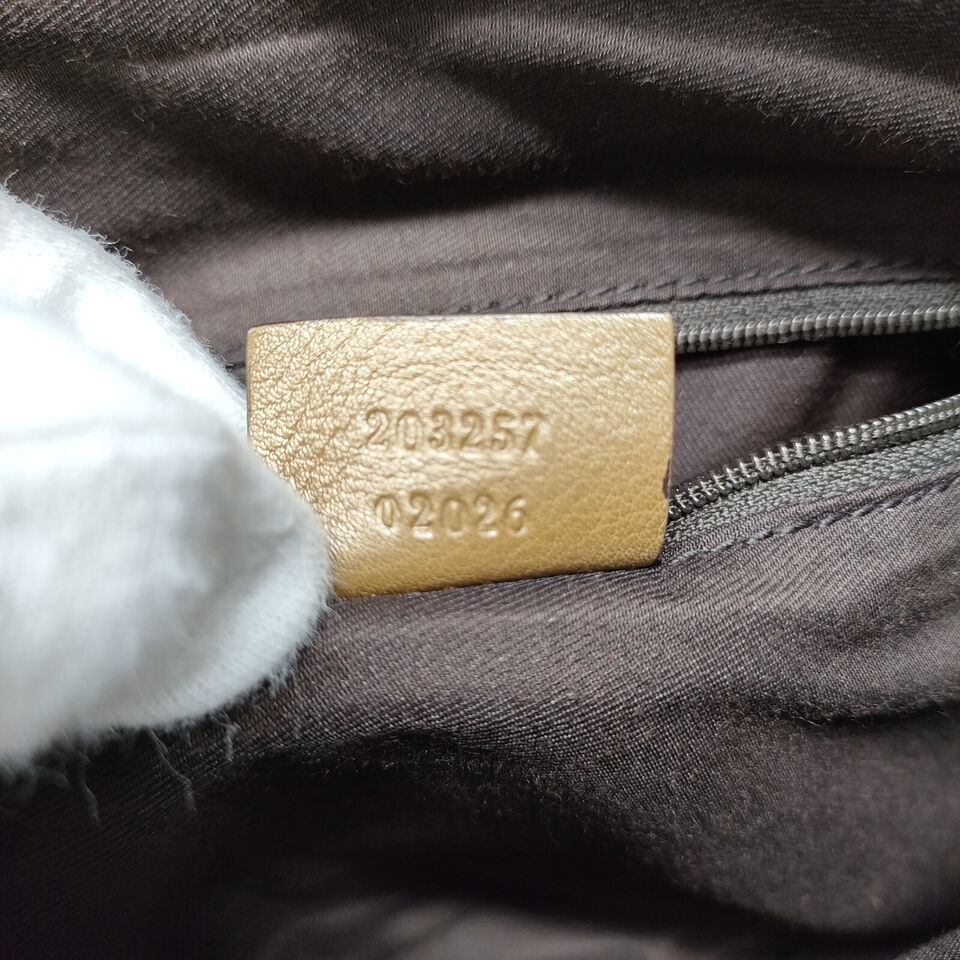 Gucci Gold Coated Canvas Crossbody Bag