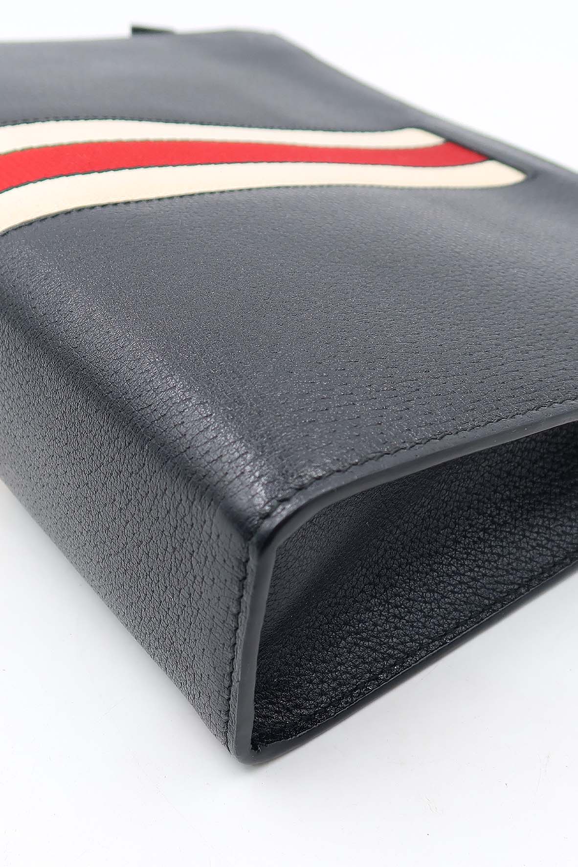 Gucci Jacquard Ribbon Clutch Black