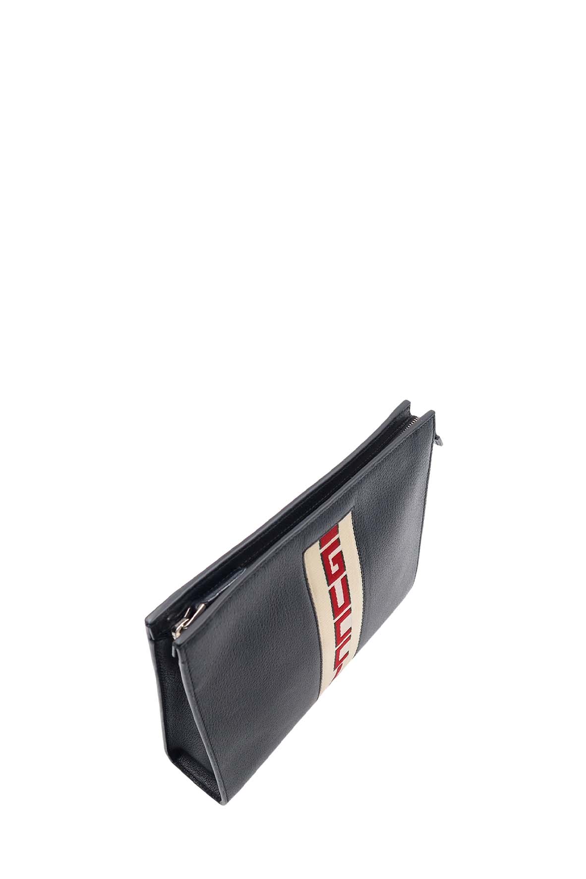 Gucci Jacquard Ribbon Clutch Black