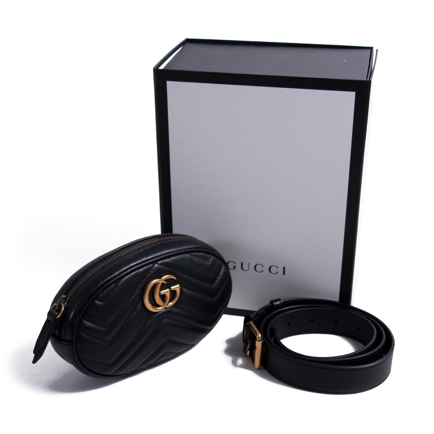 Gucci Marmont Matelassé Leather Belt Bag