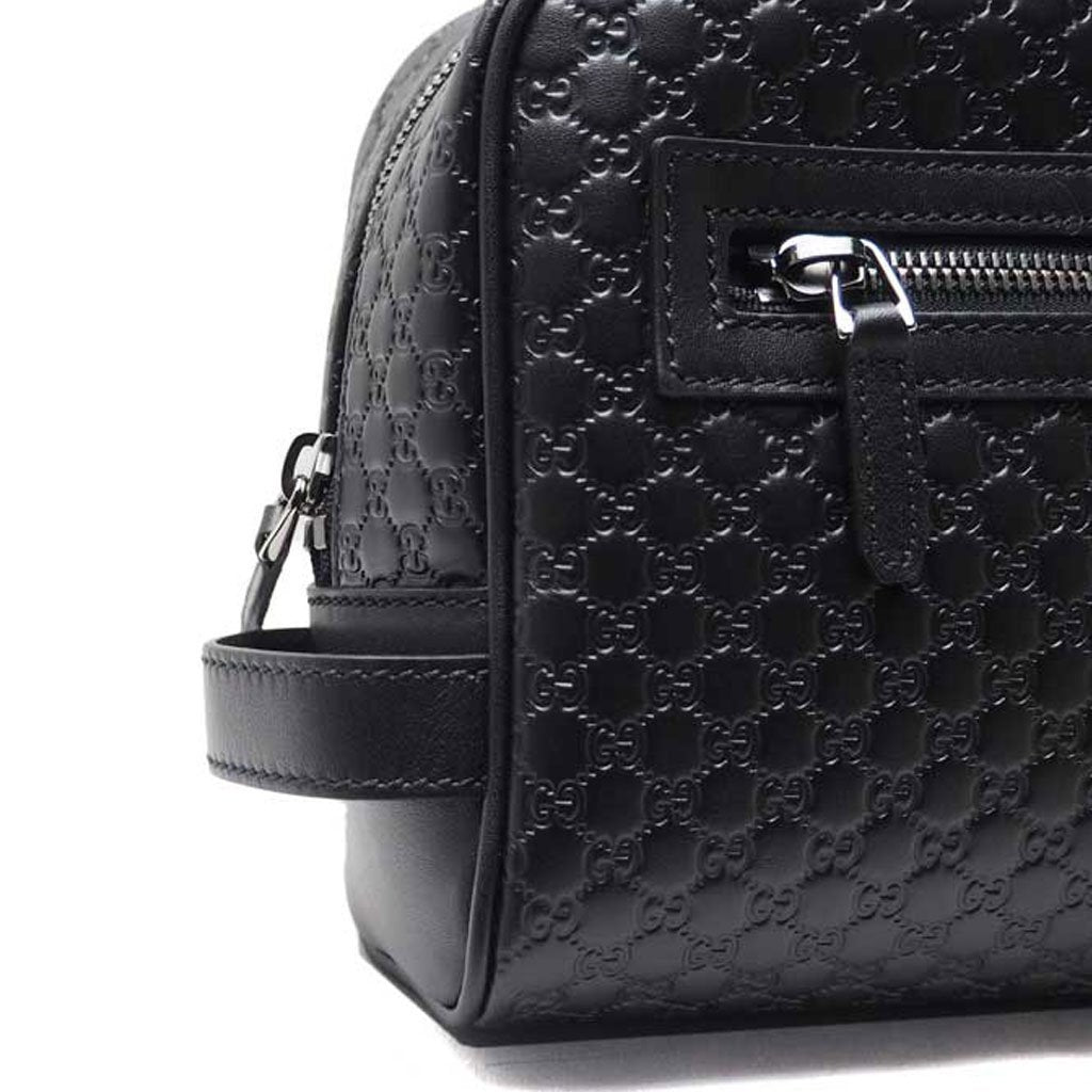 Gucci Mens Microguccissima Black Toiletry Bag 419775