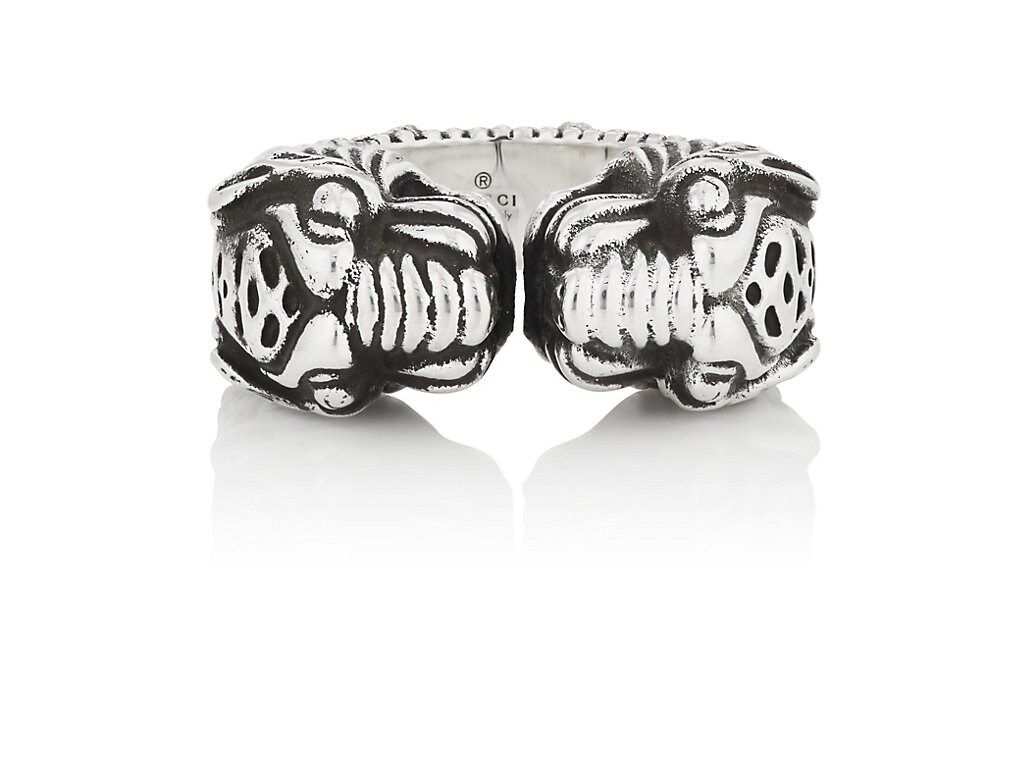 Gucci Tiger Head Cuff Ring in Sterling Silver