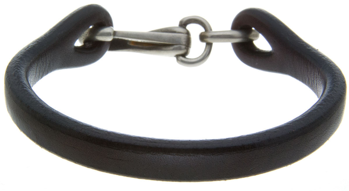 Gucci Men's Leather & Silver Bracelet