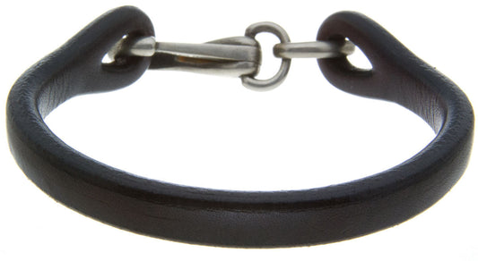 Gucci Men's Leather & Silver Bracelet