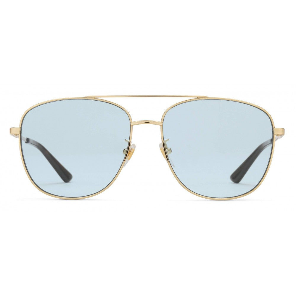 Gucci Metal Framed Navigator Sunglasses in Gold