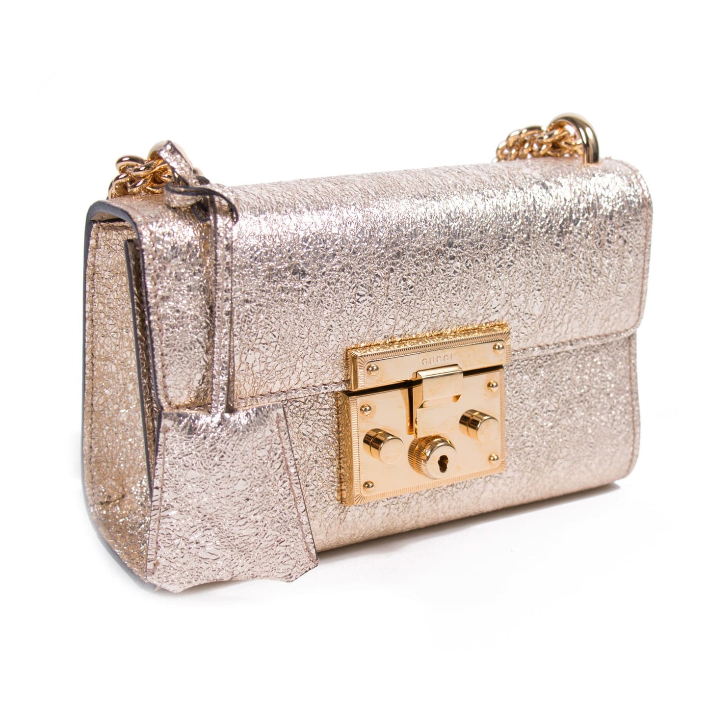 Gucci Metallic Padlock Shoulder Bag