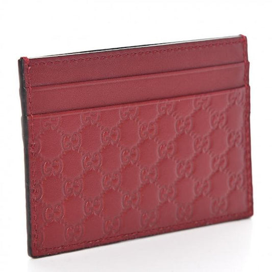 Gucci GG Microguccissima Cardholder Card Case in Red