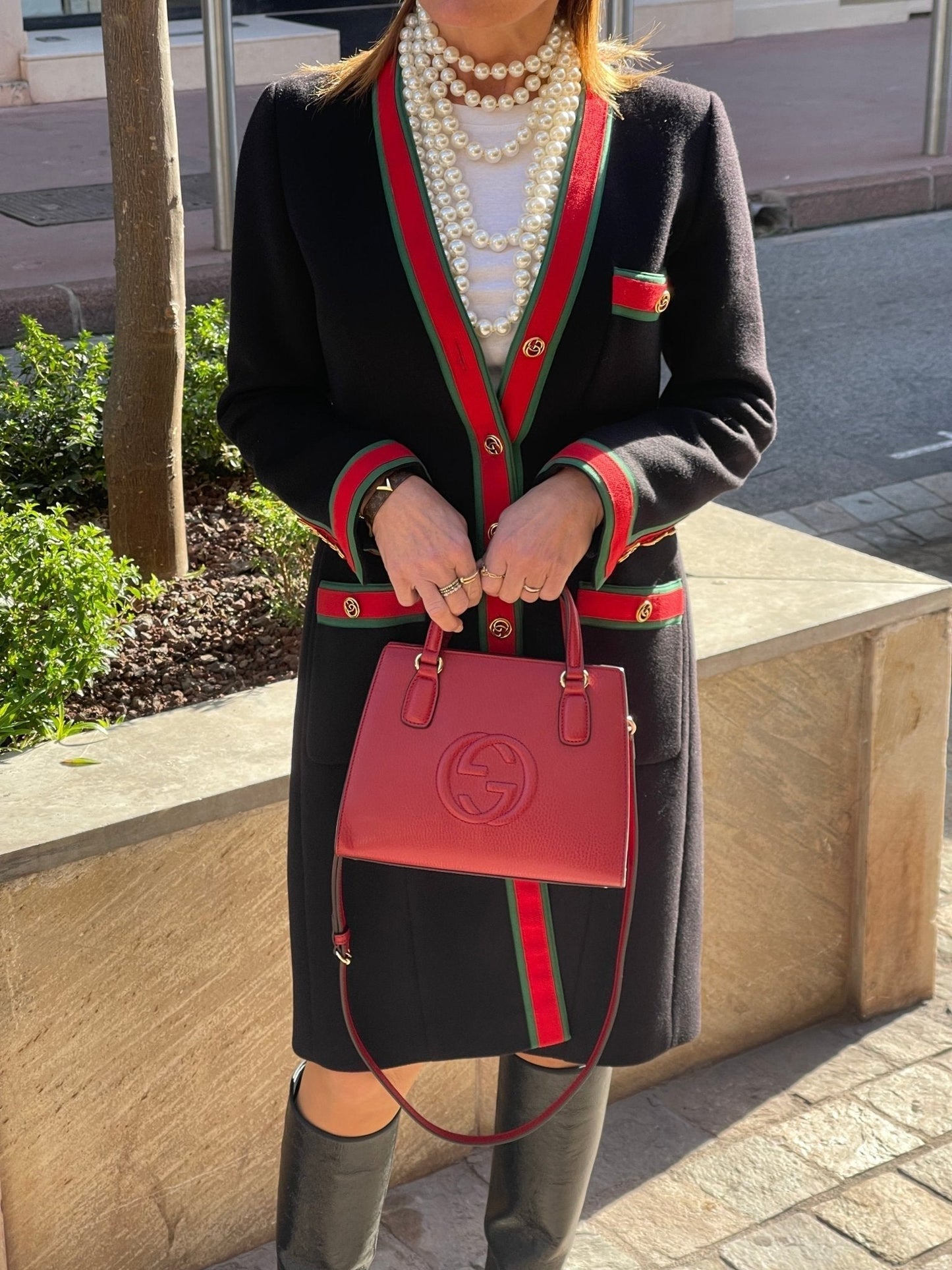 Gucci - Sac Soho GG rouge