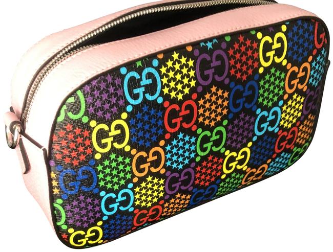Gucci Psychedelic Supreme Canvas Messenger Bag in Pink