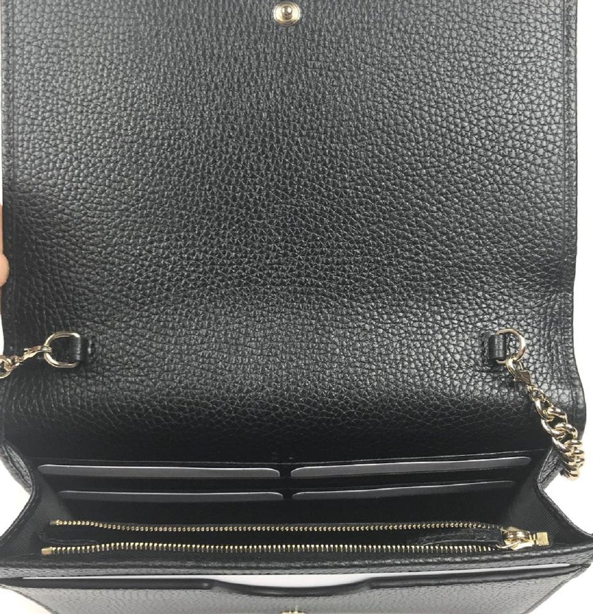 Gucci Soho Wallet on Chain Black Leather Cross Body Bag