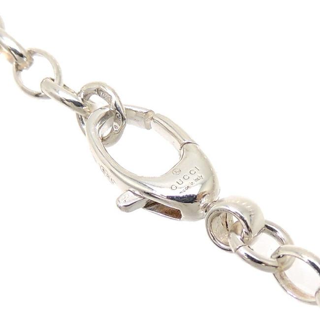 Gucci Framed Interlocking G Logo Necklace in Sterling Silver