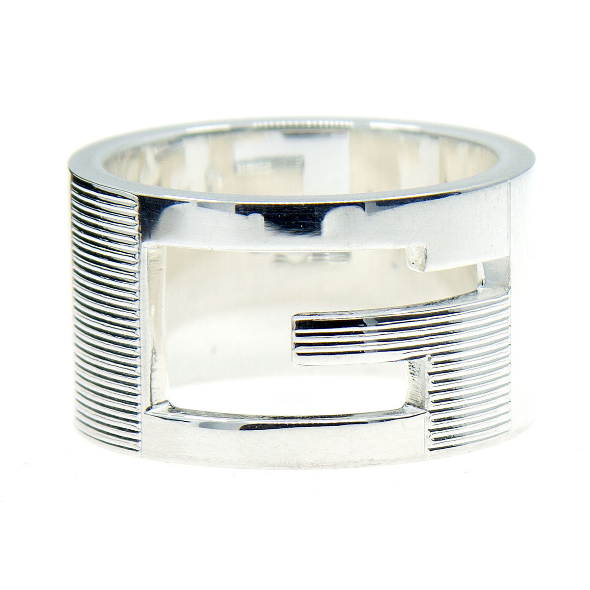 Gucci Wide Cutout G Band Ring