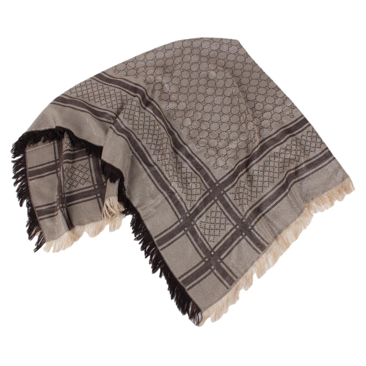 Gucci GG Guccissima Monogram Surviee Scarf in Brown