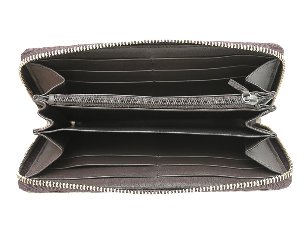 Gucci Bicolor Bamboo Python Zip Around Wallet