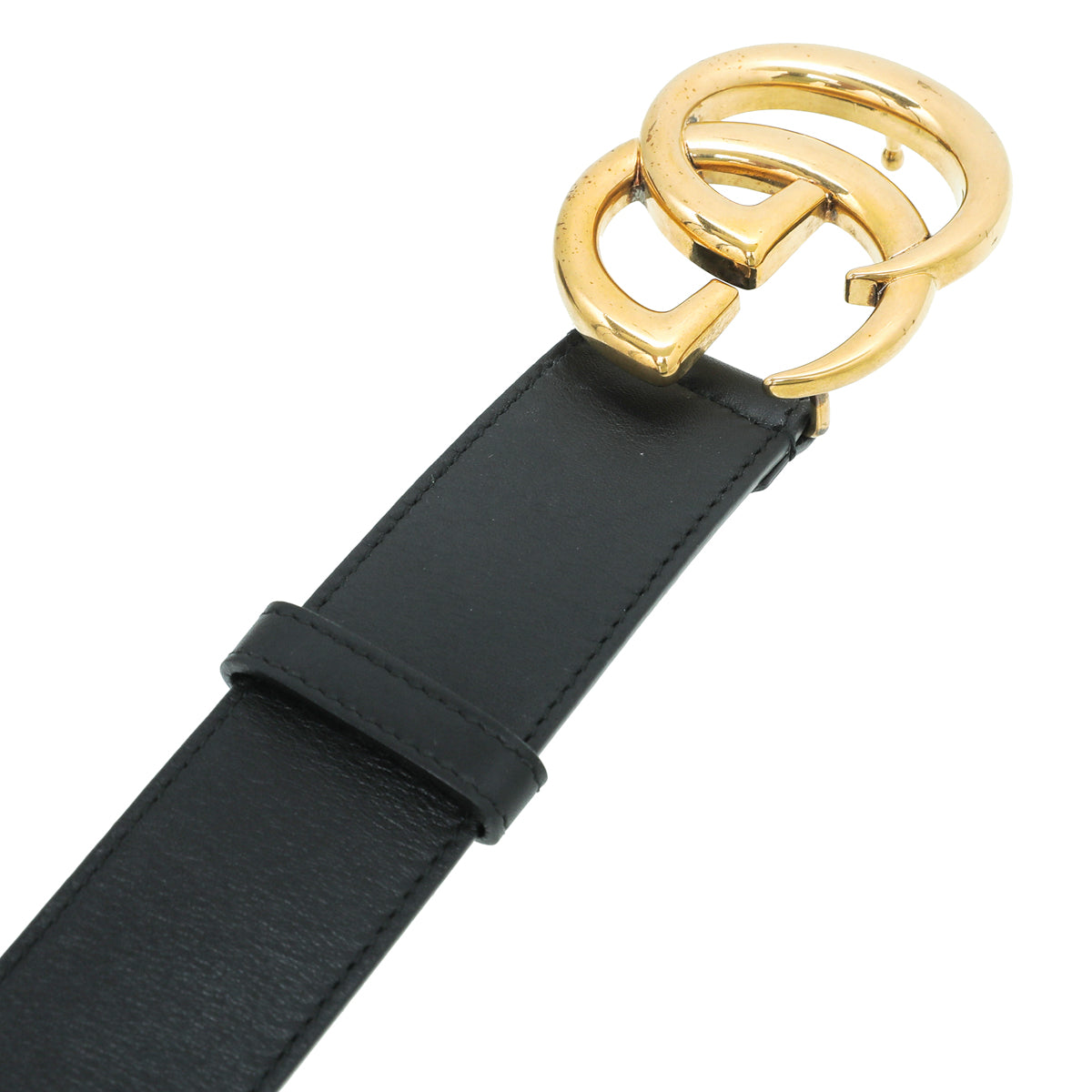 Gucci Black GG Buckle Wide Belt 26