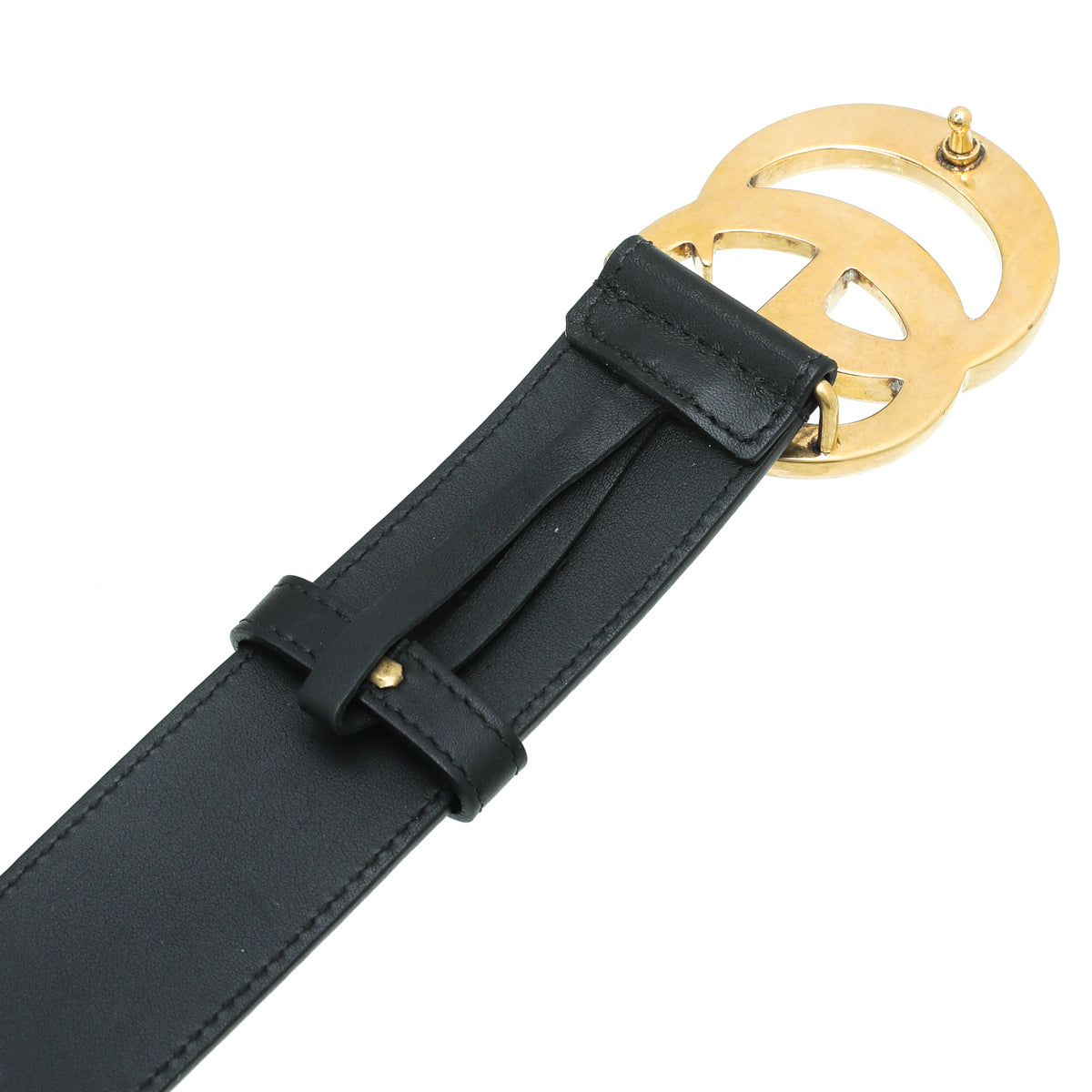 Gucci Black GG Buckle Wide Belt 26