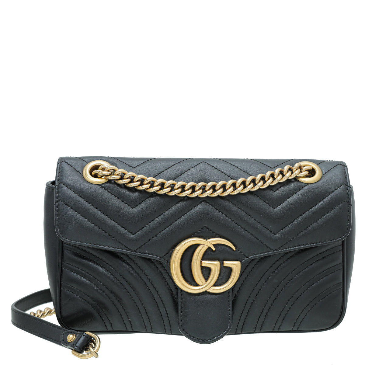 Gucci Black GG Marmont Small Bag